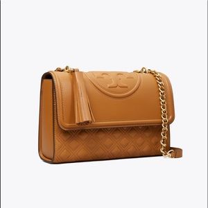 AUTHENTIC Tory Burch - Fleming convertible shoulder bag/wallet - Color: Kobicha